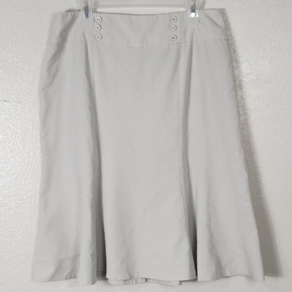 Larry Levine Stretch Skirt Khaki Size 12 EUC